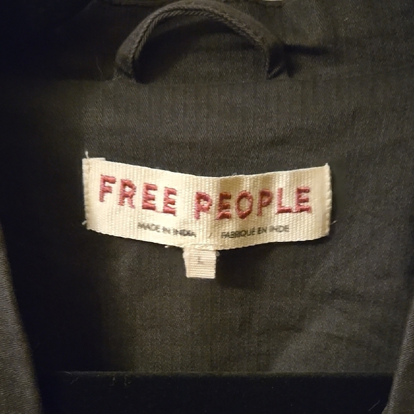 Free People Black Ruffle Hem Jacket - Picture 2 of 5